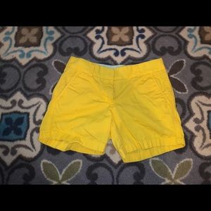 Yellow J Crew Shorts